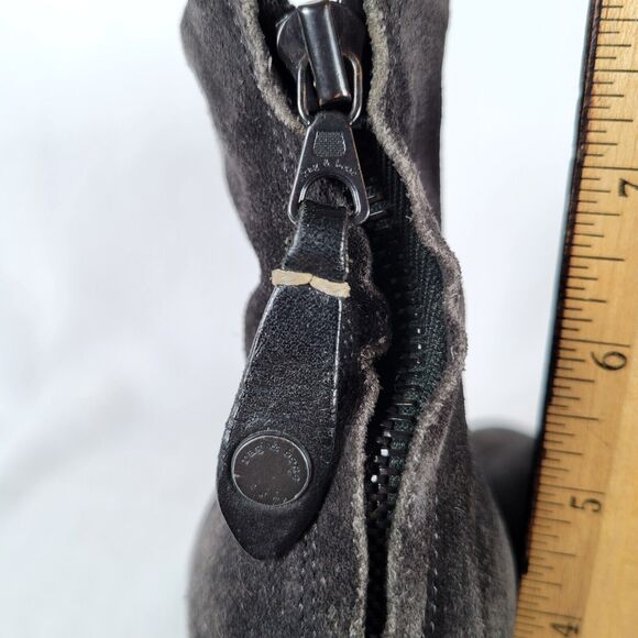 Rag & Bone Womens Newbury Bootie Size 7 Black Suede Heels Zip Grunge Distressed - Picture 6 of 11